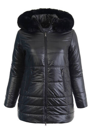 Damska Zimowa Ortalionowa Kurtka Zielona