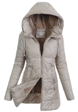 Damska Kurtka Zimowa Brązowa