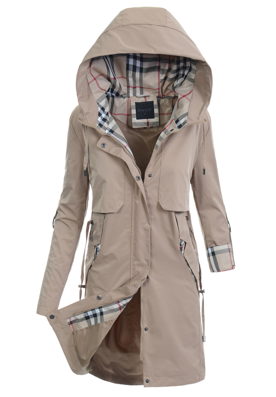 Kurtka Parka Wiosenna Beżowa