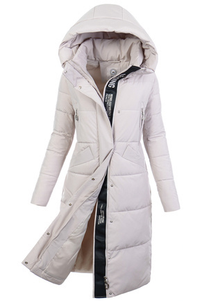 Damska Zimowa Ortalionowa Kurtka Brązowa