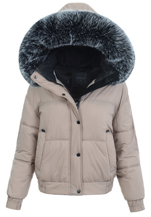 Damska Kurtka Zimowa Beżowa