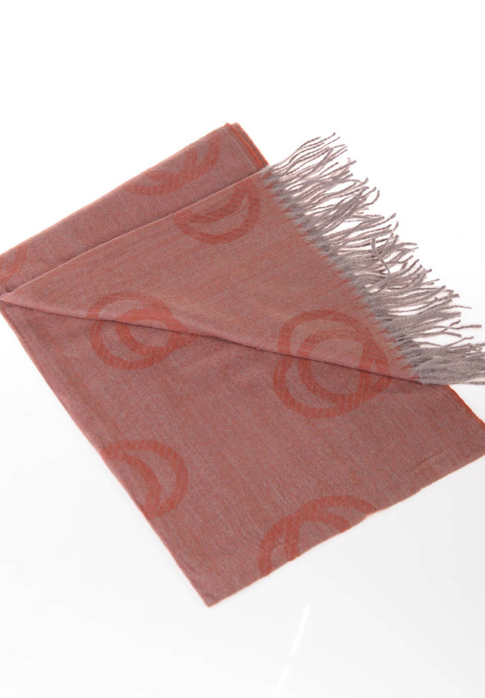 Szal Damski Wzór W Koła Ceglasty