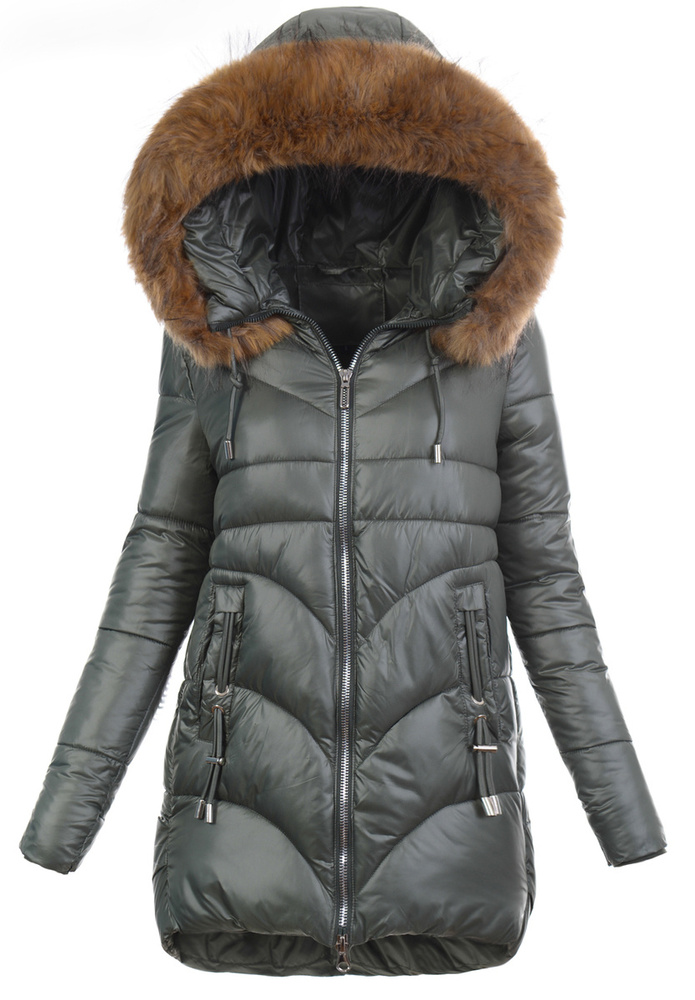 Damska Kurtka Zimowa Zielona