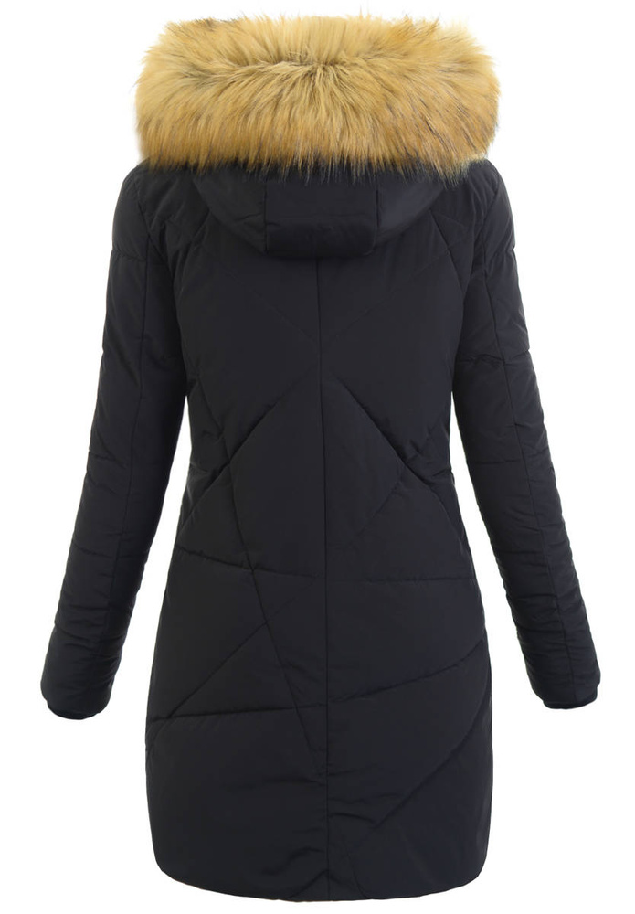 Damska Zimowa Ortalionowa Kurtka Czarna
