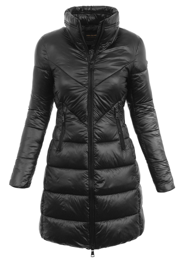Damska Zimowa Ortalionowa Kurtka Czarna