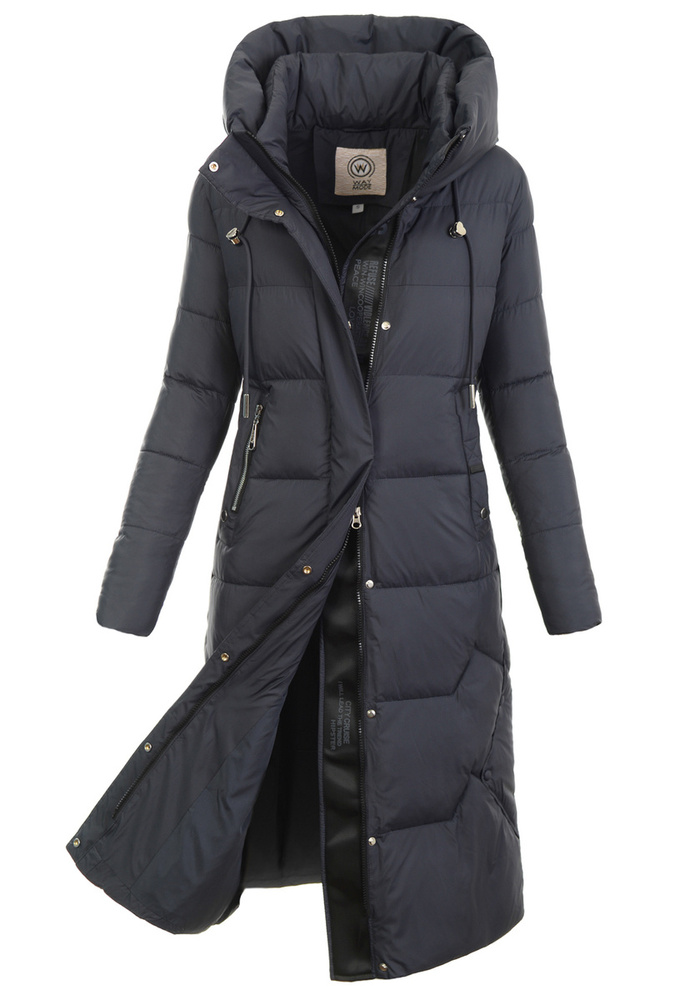 Damska Zimowa Ortalionowa Kurtka Granatowa