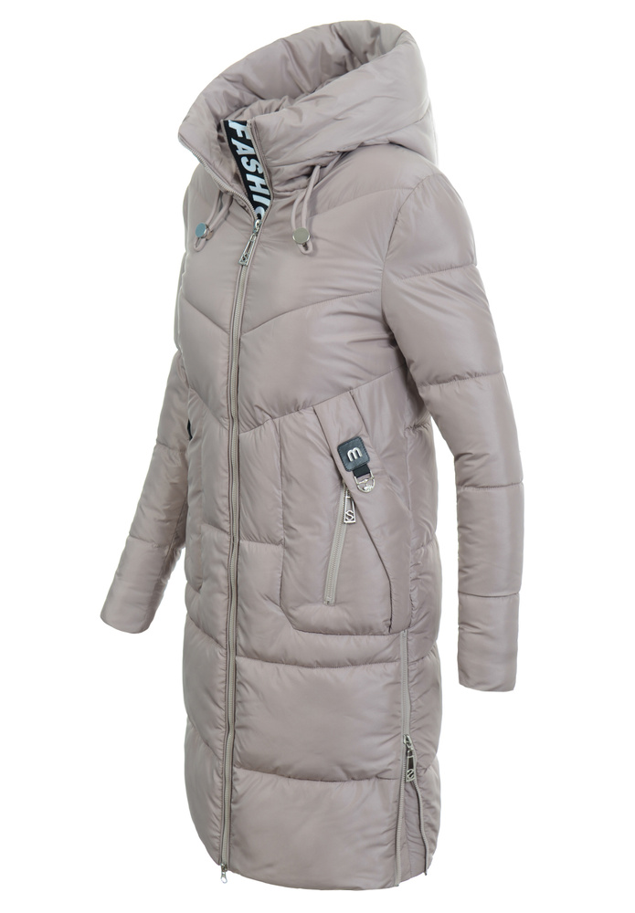 Damska Kurtka Zimowa Brązowa