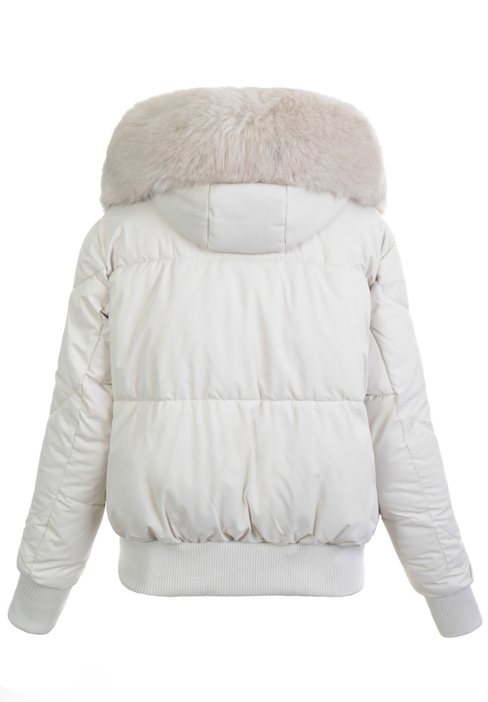 Damska Kurtka Zimowa Ecru