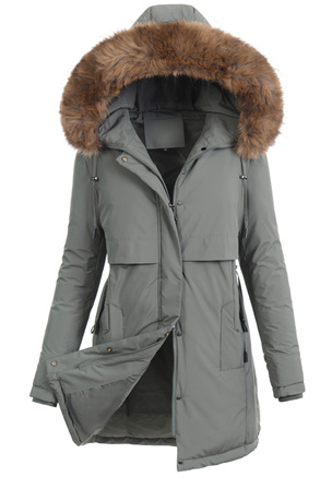 Damska Kurtka Zimowa Zielona