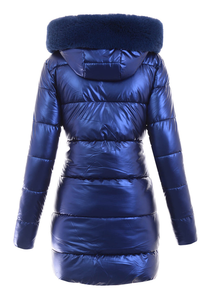 Damska Zimowa Ortalionowa Kurtka Granatowa