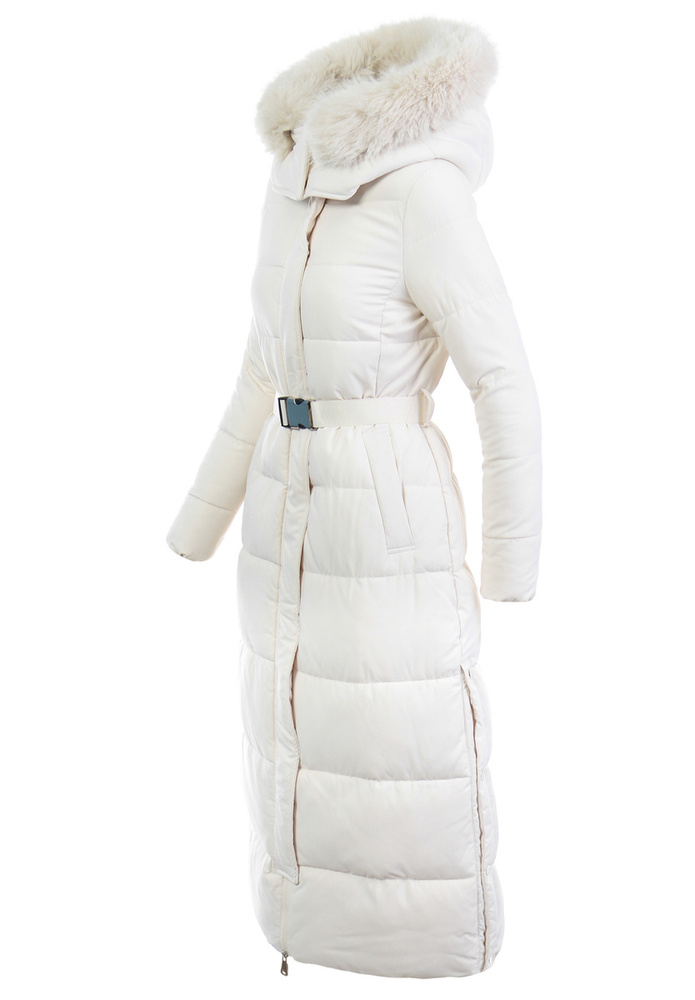 Damska Zimowa Ortalionowa Kurtka Ecru
