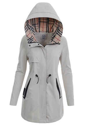 Kurtka Parka Wiosenna Jasno Beżowa