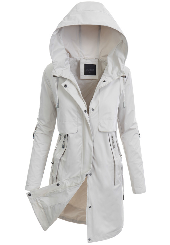 Kurtka Parka Wiosenna Ecru