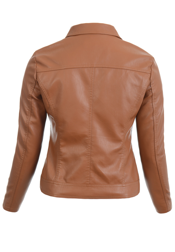 Damska Kurtka Ramoneska Ceglana