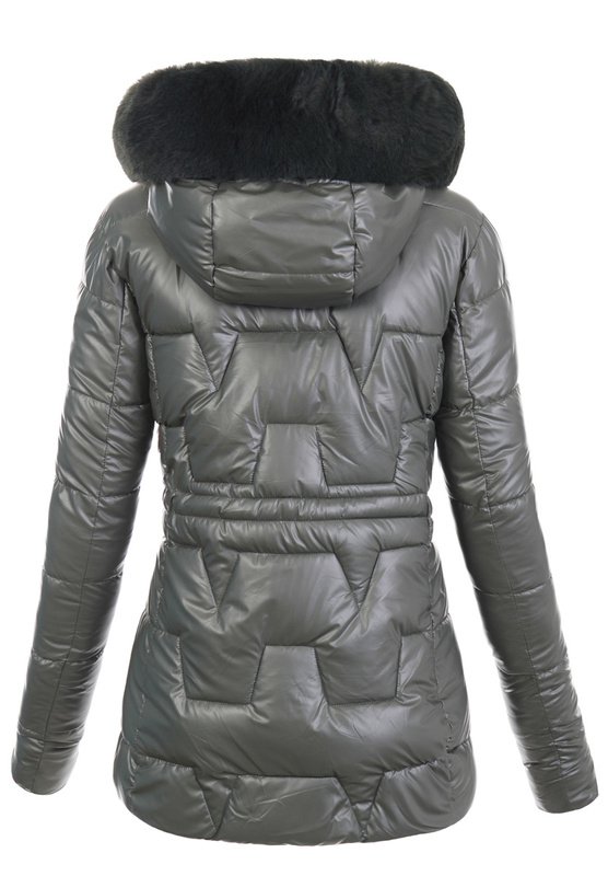 Damska Zimowa Ortalionowa Kurtka Zielona