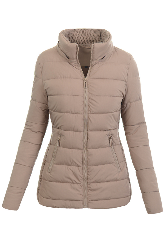 Damska Kurtka Zimowa Brązowa