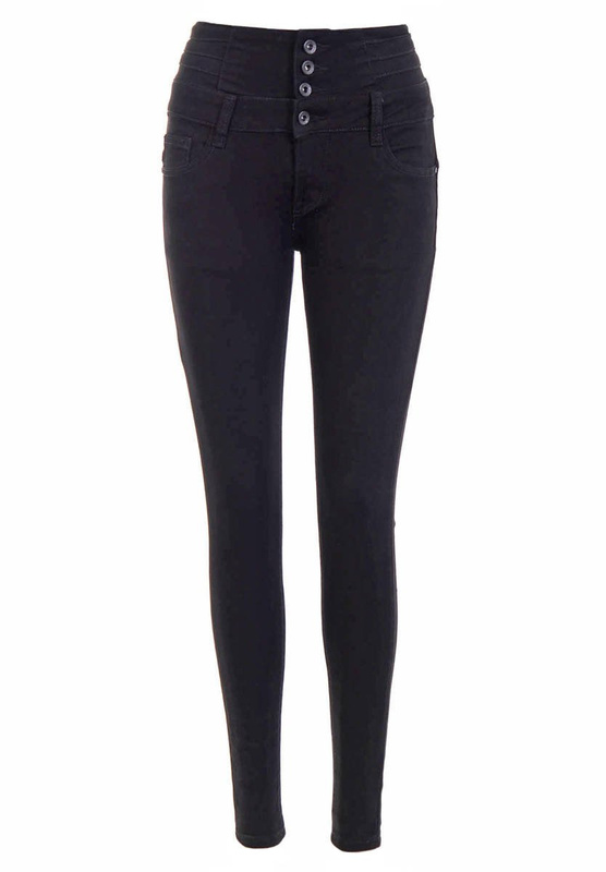Damskie Spodnie Jeansowe Czarne