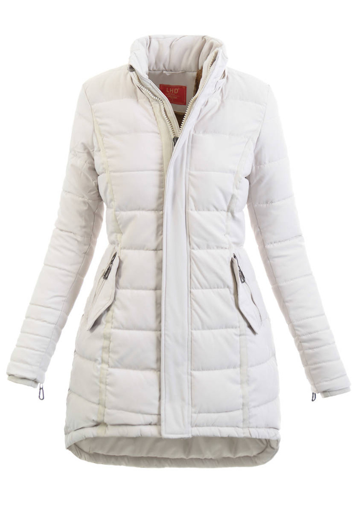 Damska Zimowa Ortalionowa Kurtka Kremowa