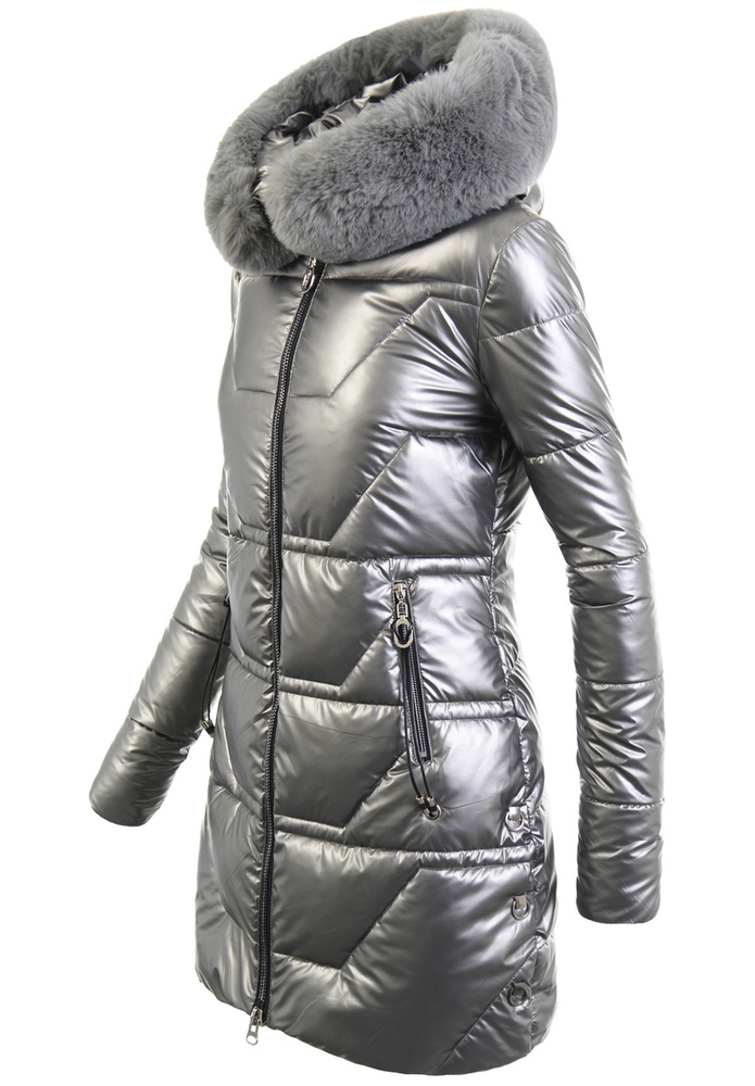 Damska Kurtka Zimowa Grafitowy