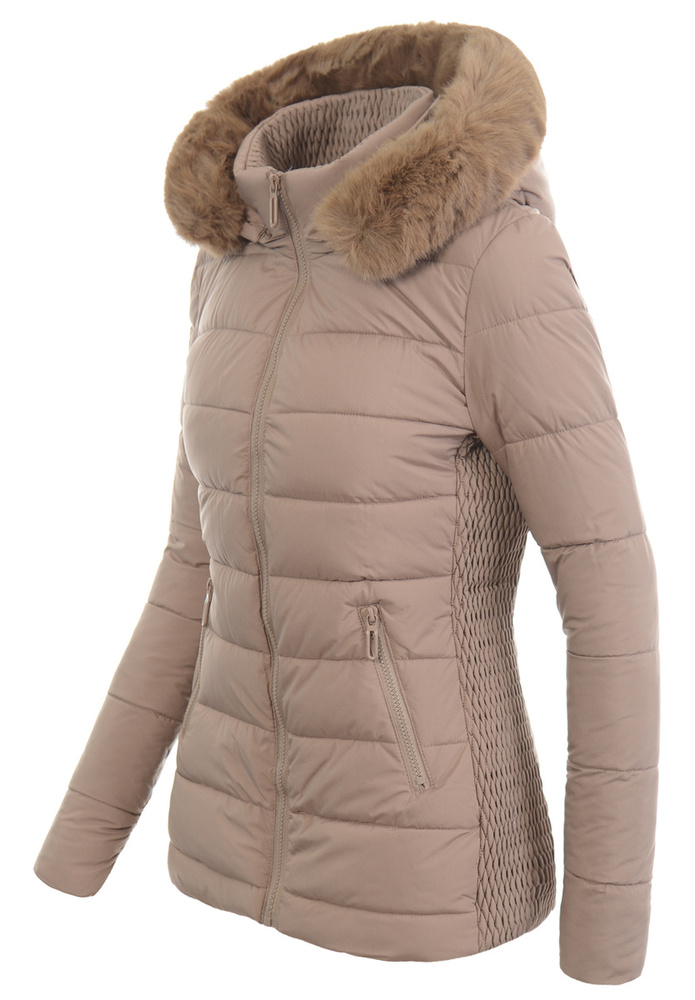 Damska Kurtka Zimowa Brązowa