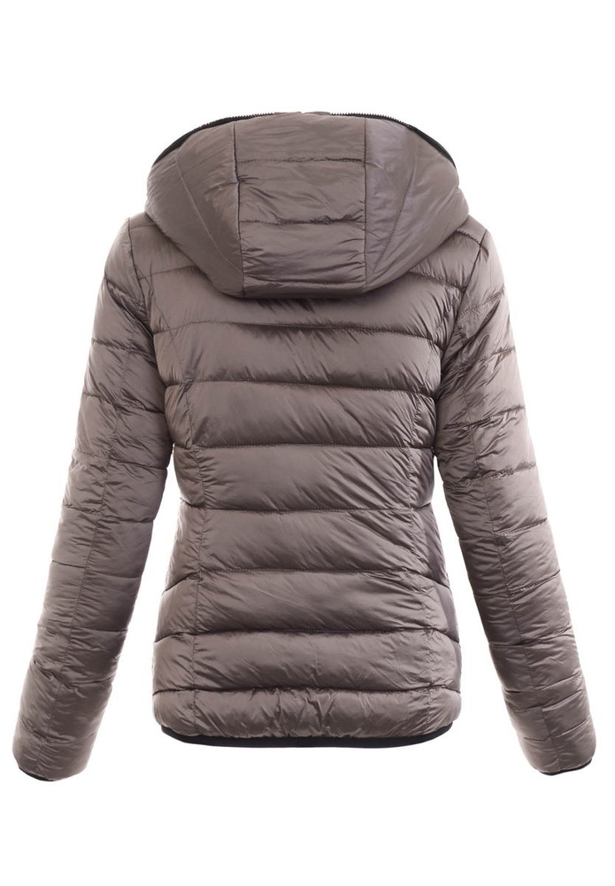 Damska Zimowa Ortalionowa Kurtka Kawowa