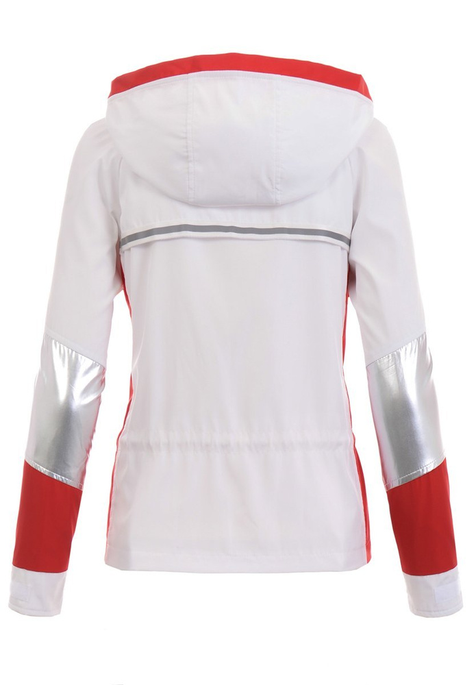 Damska Wiosenna Wiatrówka Kurtka Biała