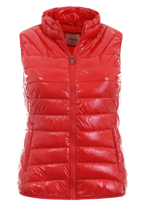 Damski Bezrekawnik Kamizelka Czerwona