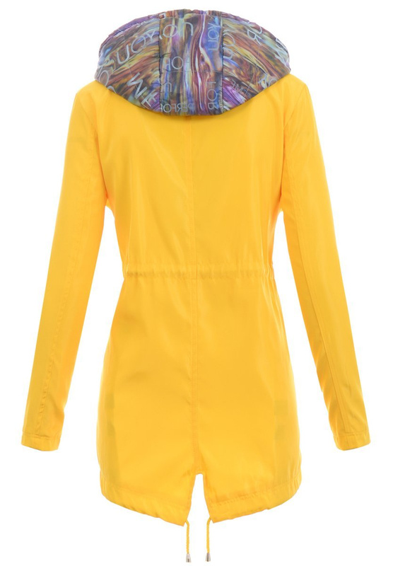 Damska Wiosenna Kurtka Parka Żółta