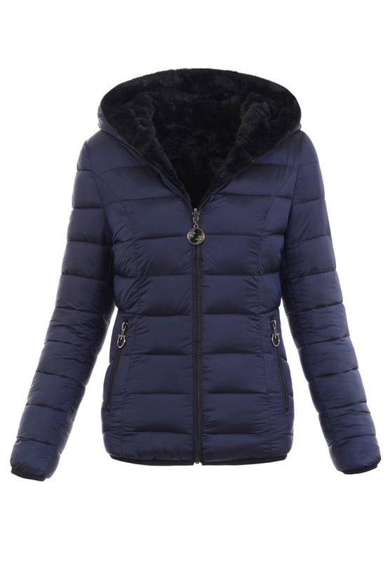 Damska Zimowa Ortalionowa Kurtka Granatowa