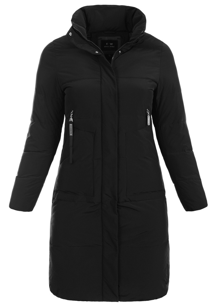 Damska Zimowa Ortalionowa Kurtka Czarna