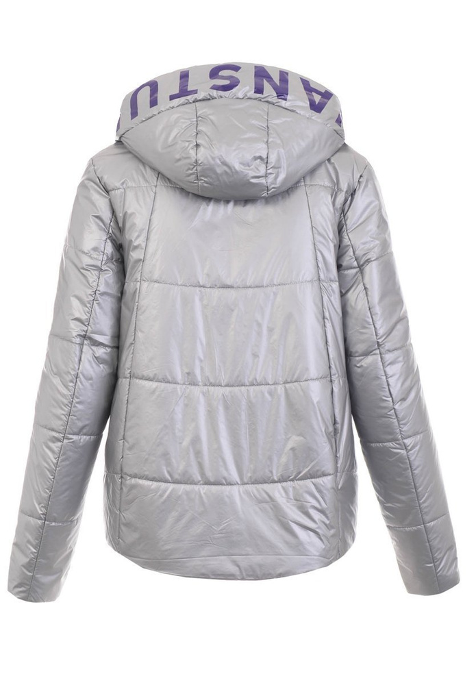 Damska Wiosenno-Jesienna Kurtka Srebrna