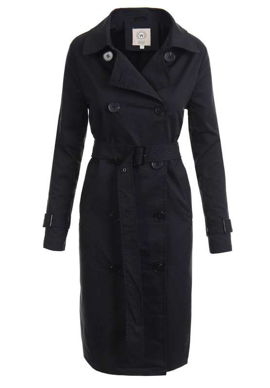 Damska Wiosenno-Jesienna Kurtka Parka Czarna