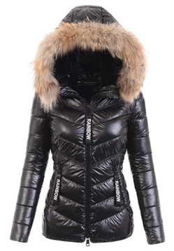 Damska Zimowa Ortalionowa Kurtka Czarna