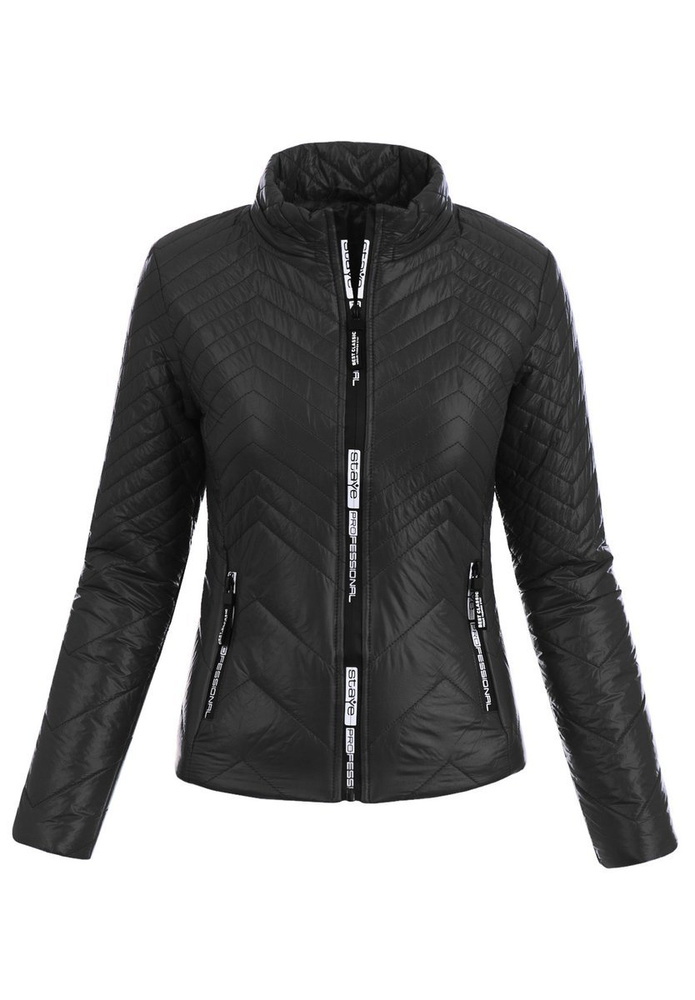 Damska Wiosenno-Jesienna Kurtka Czarna