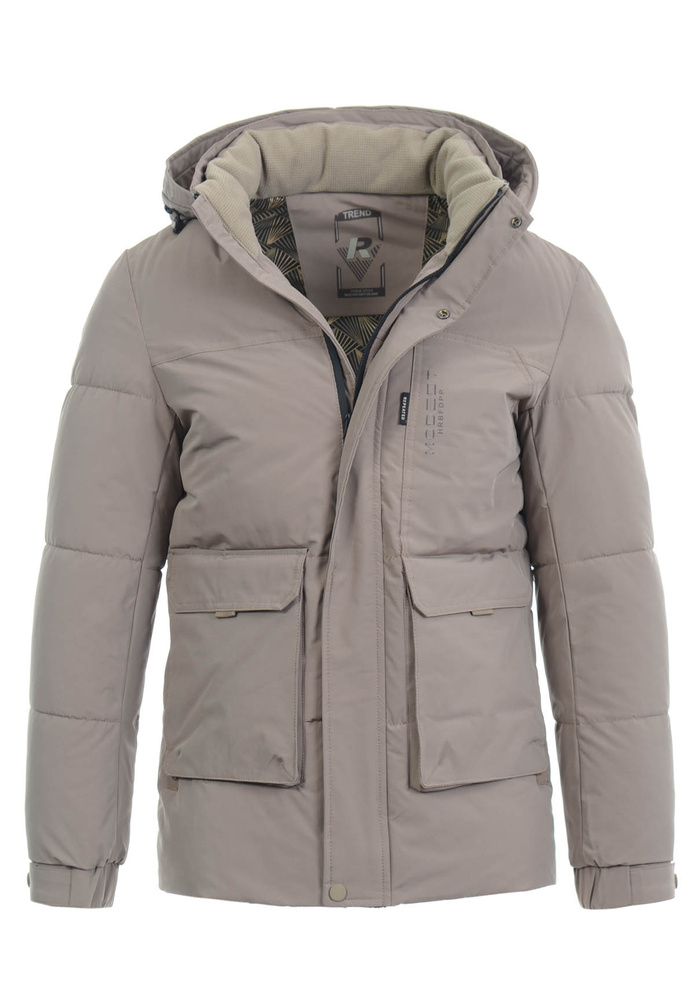 Męska Zimowa Kurtka Brązowa