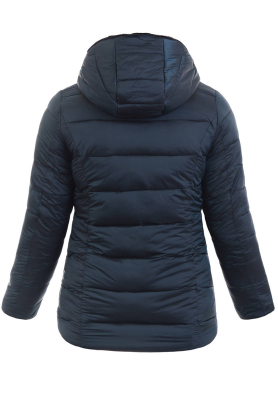 Damska Zimowa Dwustronna Kurtka Zielona