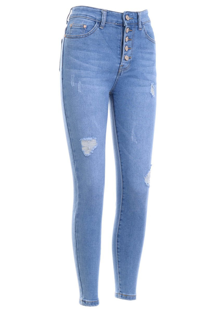 Damskie Spodnie Jeansowe Jasno Niebieskie