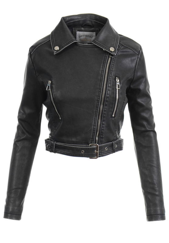 Damska Kurtka Ramoneska Czarna