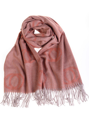 Szal Damski Wzór W Koła Ceglasty