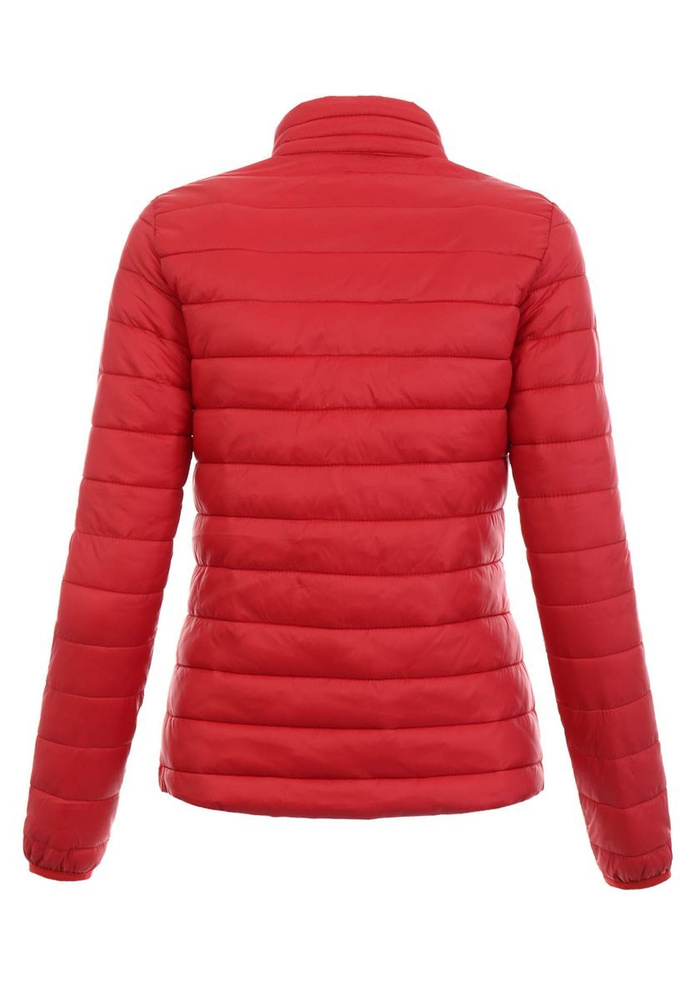 Damska Wiosenno-Jesienna Kurtka Czerwona