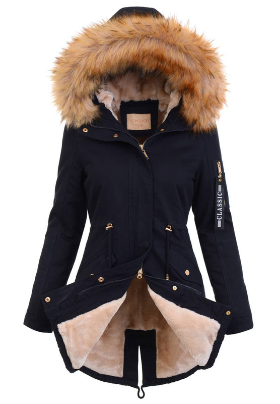 Damska Kurtka Parka Adrianna Granatowa