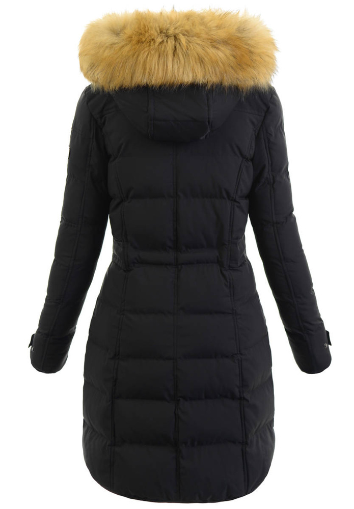 Damska Zimowa Ortalionowa Kurtka Czarna