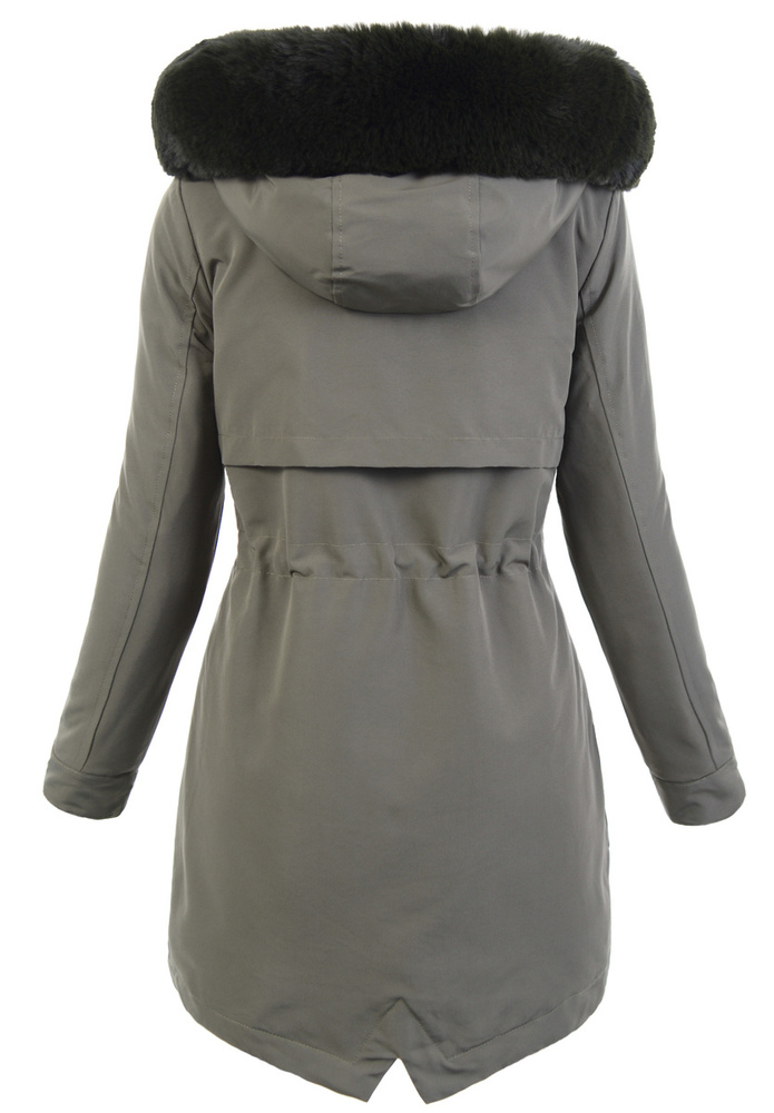 Damska Zimowa Ortalionowa Kurtka Zielona