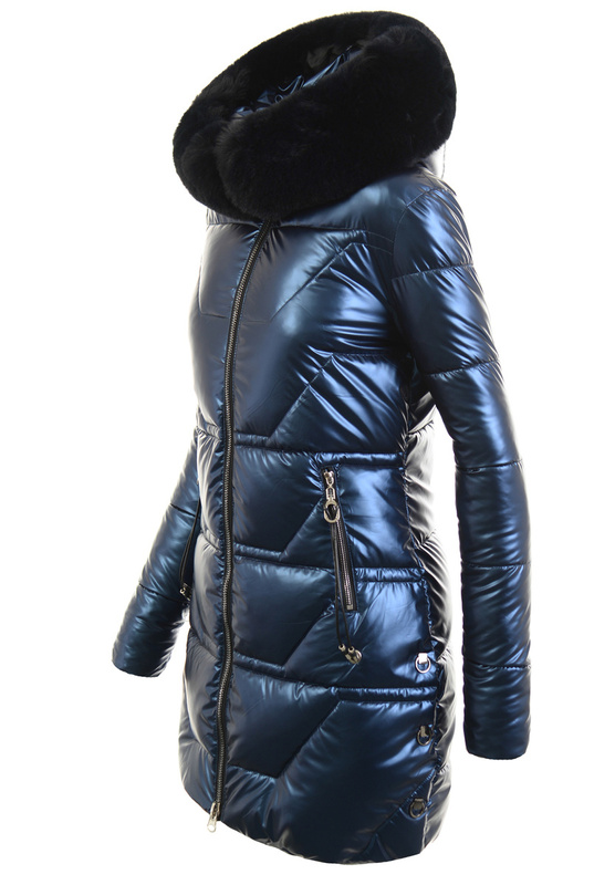 Damska Kurtka Zimowa Granatowa