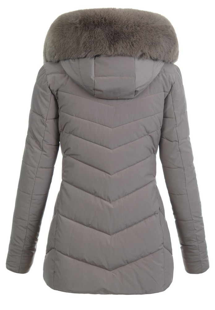 Damska Kurtka Zimowa Brązowa