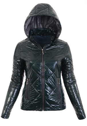 Damska Wiosenno-Jesienna Kurtka Zielona