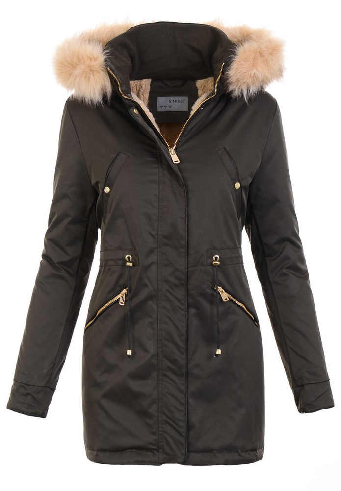 Damska Zimowa Kurtka Khaki