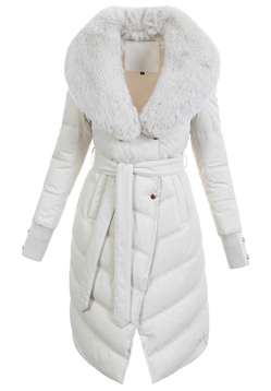 Damska Kurtka Zimowa Ecru