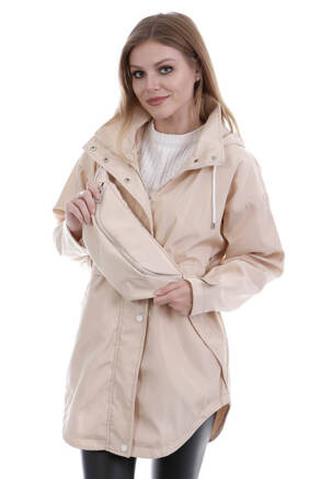 Kurtka Parka Wiosenna Beżowa