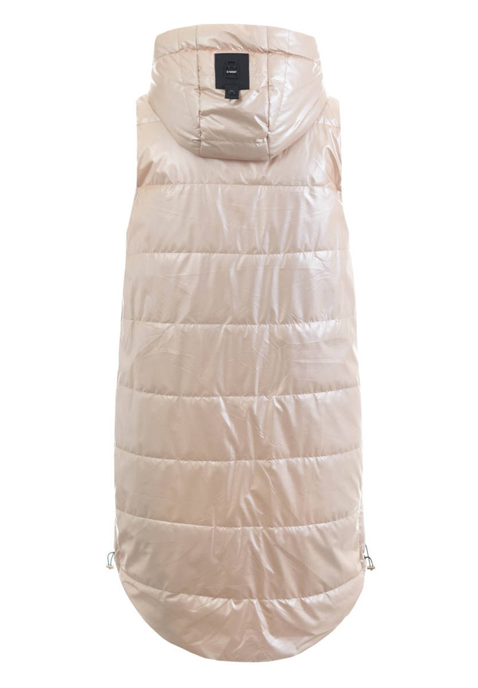 Damska Kamizelka Bezrękawnik Perłowy Różowy